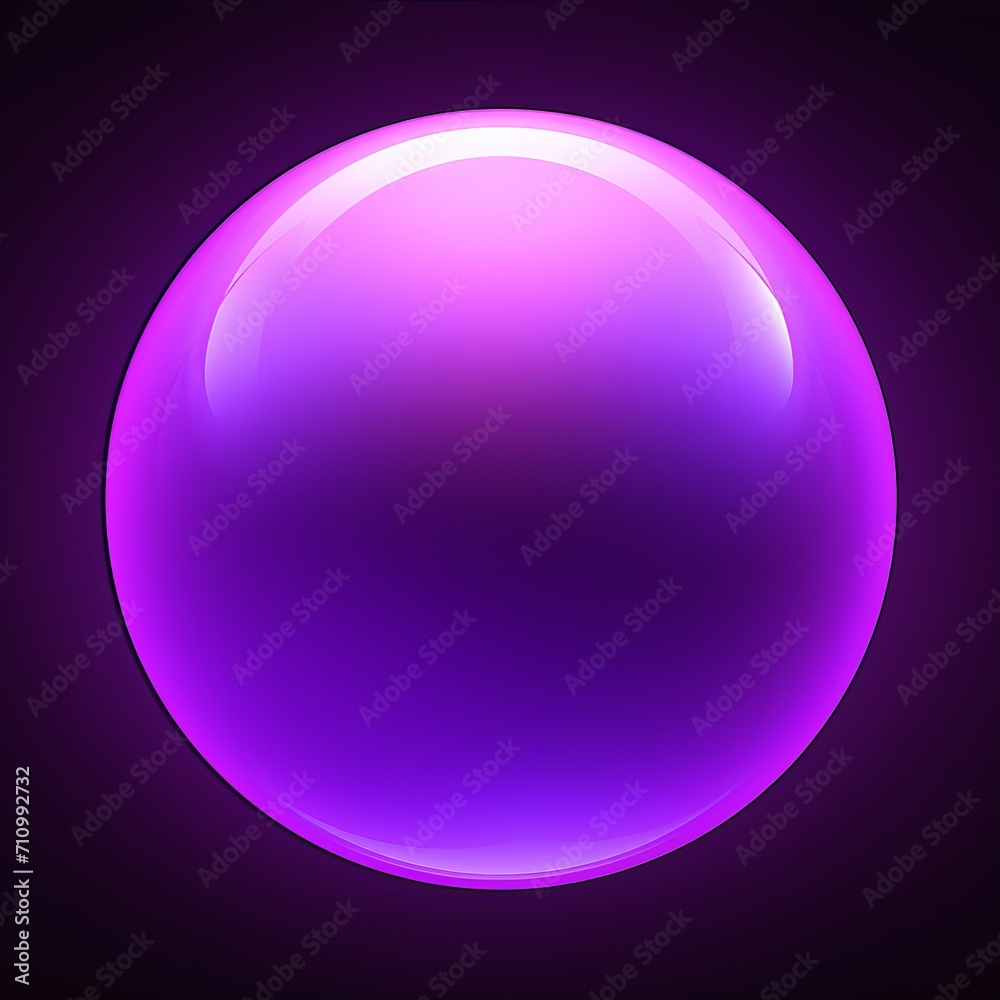 Generative AI image of purple circular solid glowing color glow