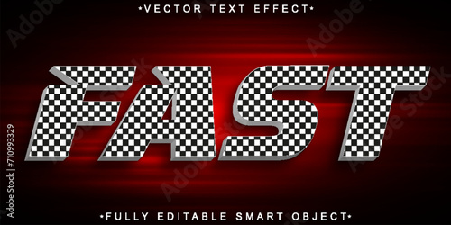 Race Flag Fast Vector Fully Editable Smart Object Text Effect