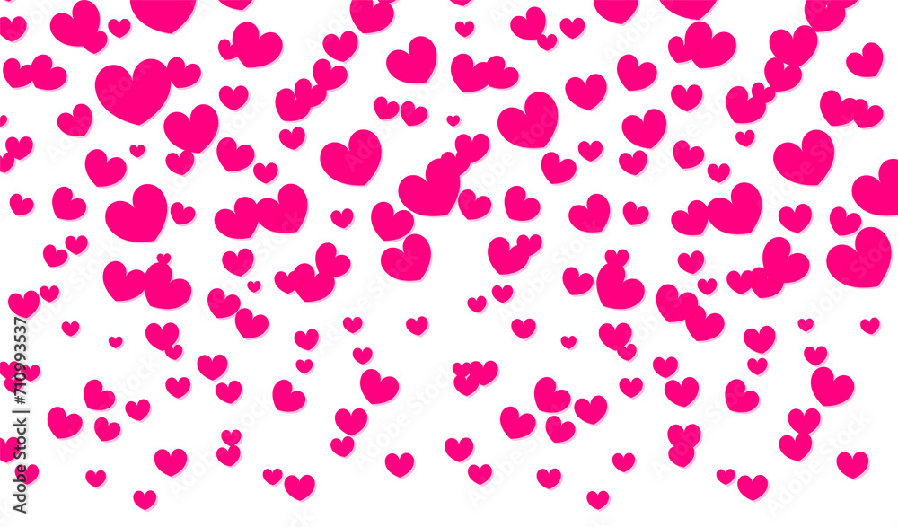 Pink Hearts Falling. Valentine’s day Background. Pink Hearts Falling. Valentine’s day Background.