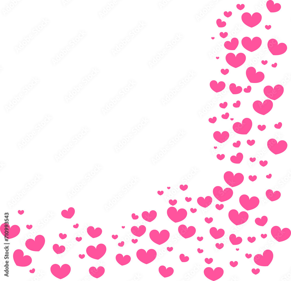 Pink Hearts Border. Valentine’s day Background. Pink Hearts Border. Valentine’s day Background.