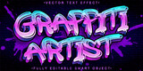 Colorful Graffiti Artist Vector Fully Editable Smart Object Text Effect