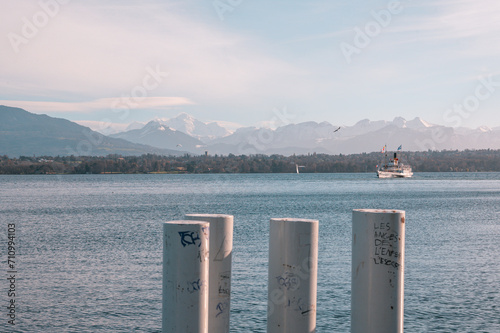 le Mont-Blanc , depuis Versoix photo