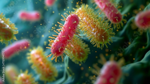 Bacteroides Fragilis Bacteria Under Microscope AI Generated photo
