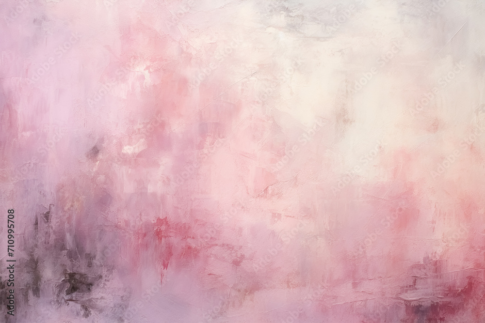 Abstract background with textured gradient soft pastel pink and grey with distressed paint strokes, concrete colorful wall
