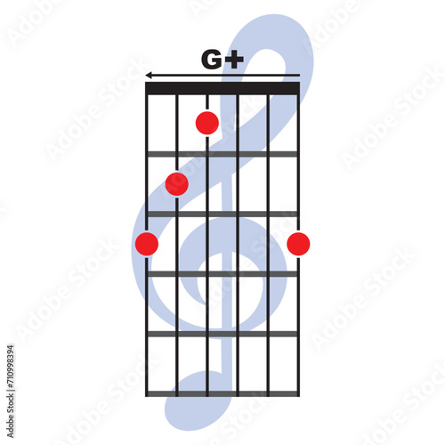 G plus  guitar chord icon