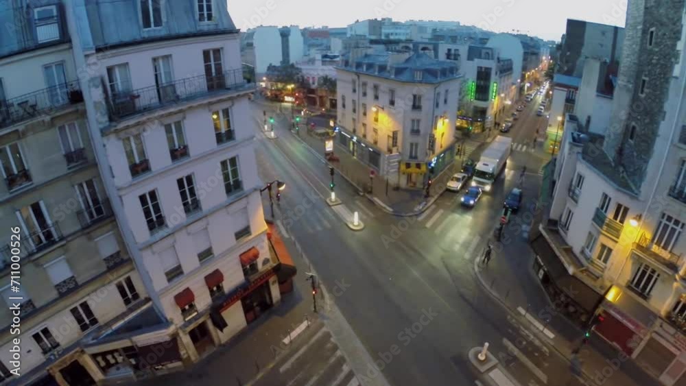 Traffic on crossroad of Rue La Fayette and Rue Louis Blanc Traffic on crossroad of Rue La Fayette and Rue Louis Blanc