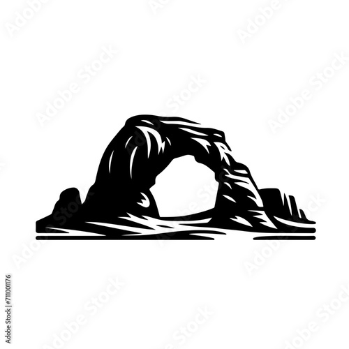 Rock Arch Landscape Vector Logo Art photo