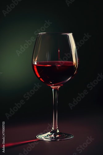 A glass of red wine sitting on a table. Perfect for wine enthusiasts and restaurant promotions