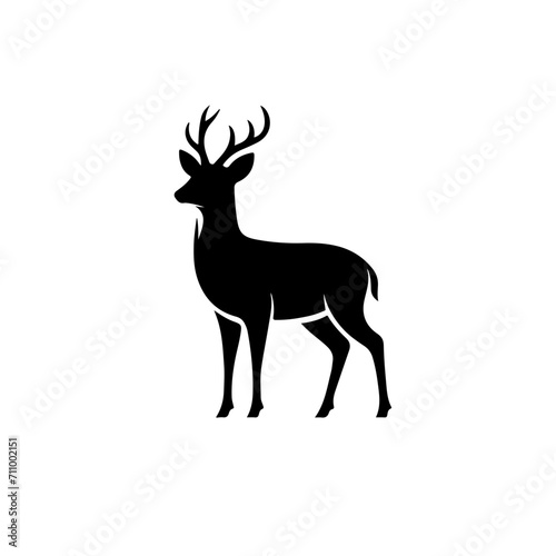 White tailed Deer Vector Logo Art