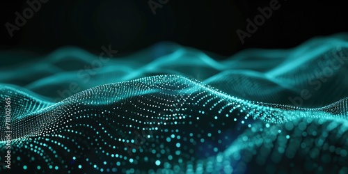 A close-up view of a mesmerizing wave of blue light. Perfect for adding a futuristic touch to any design project or as a background for technology-related content