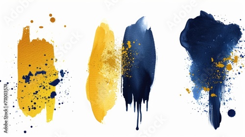 Four different colors of paint on a white background. Versatile image for various design projects photo