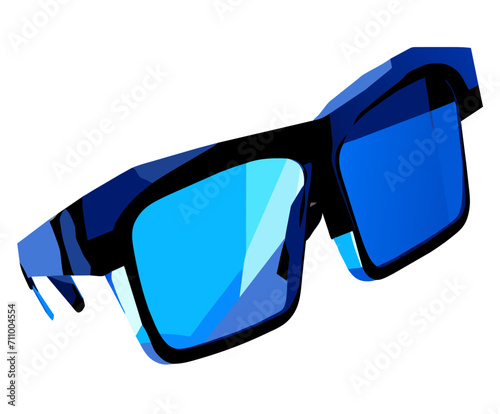 Modern semi-rimless eyeglasses vektor illustation