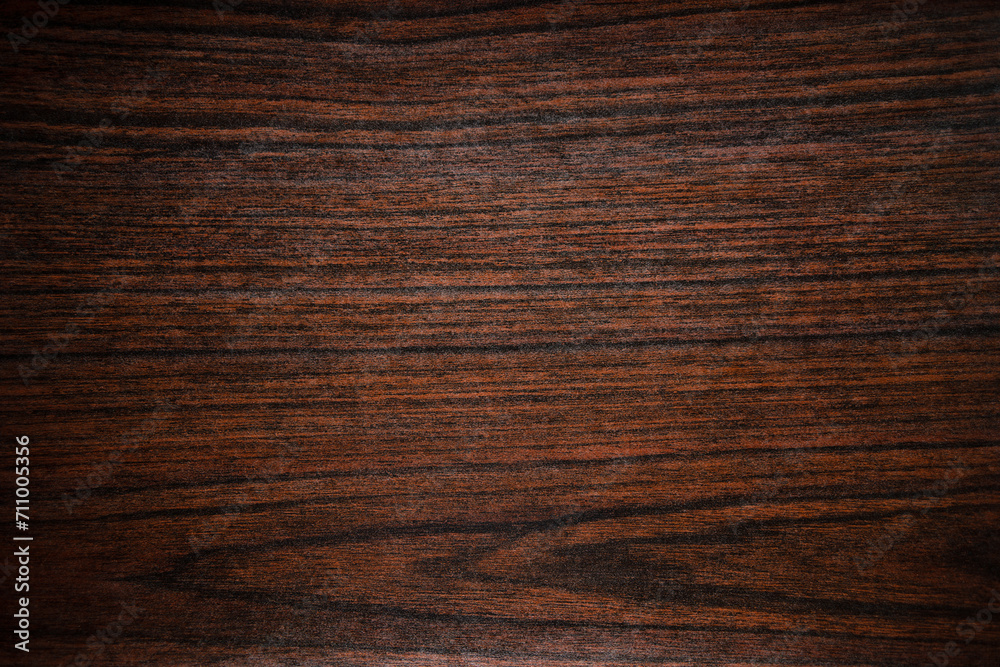 Photo of the texture of a dark mahogany countertop.Wooden background for the text. - obrazy, fototapety, plakaty 