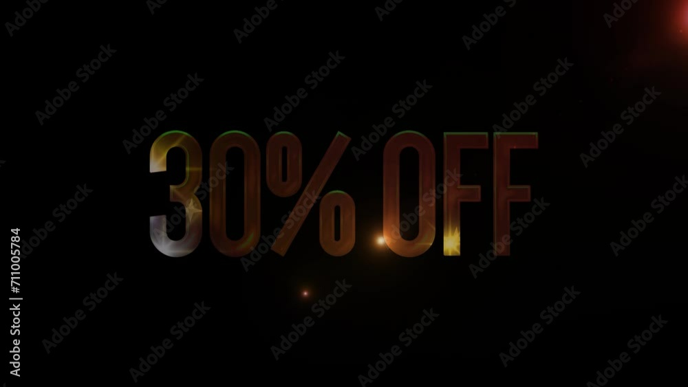 30% OFF Letter Logo Videos Company Offer Promotion 30% OFF Letter Logo Videos Company Offer Promotion