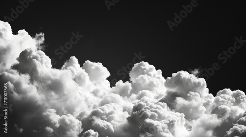Black and White Photo of Skies Filled With Clouds photo