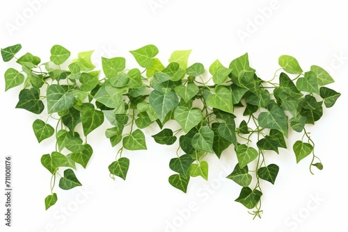 Green ivy plant on white background. Generative AI
