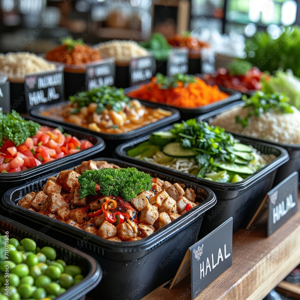 A range of halal dishes, ideal for restaurants serving kosher food and