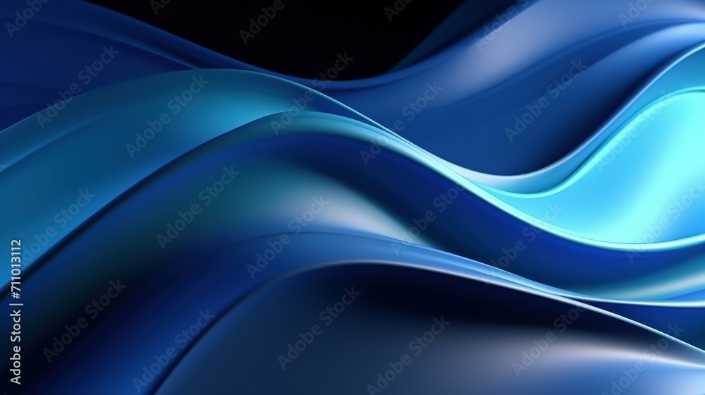 Fototapeta premium Abstract Blue fluid wave background. Modern poster with gradient 3d flow shape. futuristic wave background.