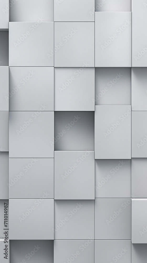 Abstract illustration of white cubes background. Futuristic background with geometric shapes.