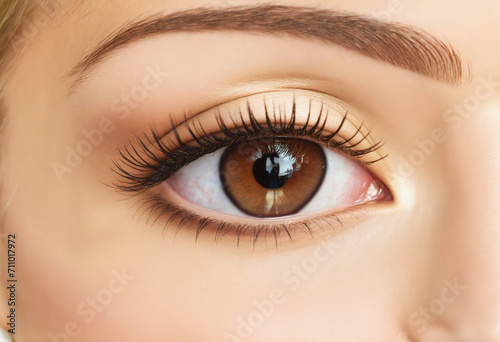 wonderful female brown eye from close