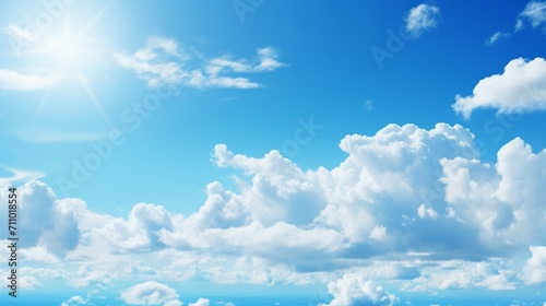 Deep Blue Sky at Sunny Day AI Generated