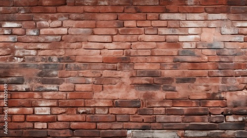 Brick Red Wall Background Texture AI Generated