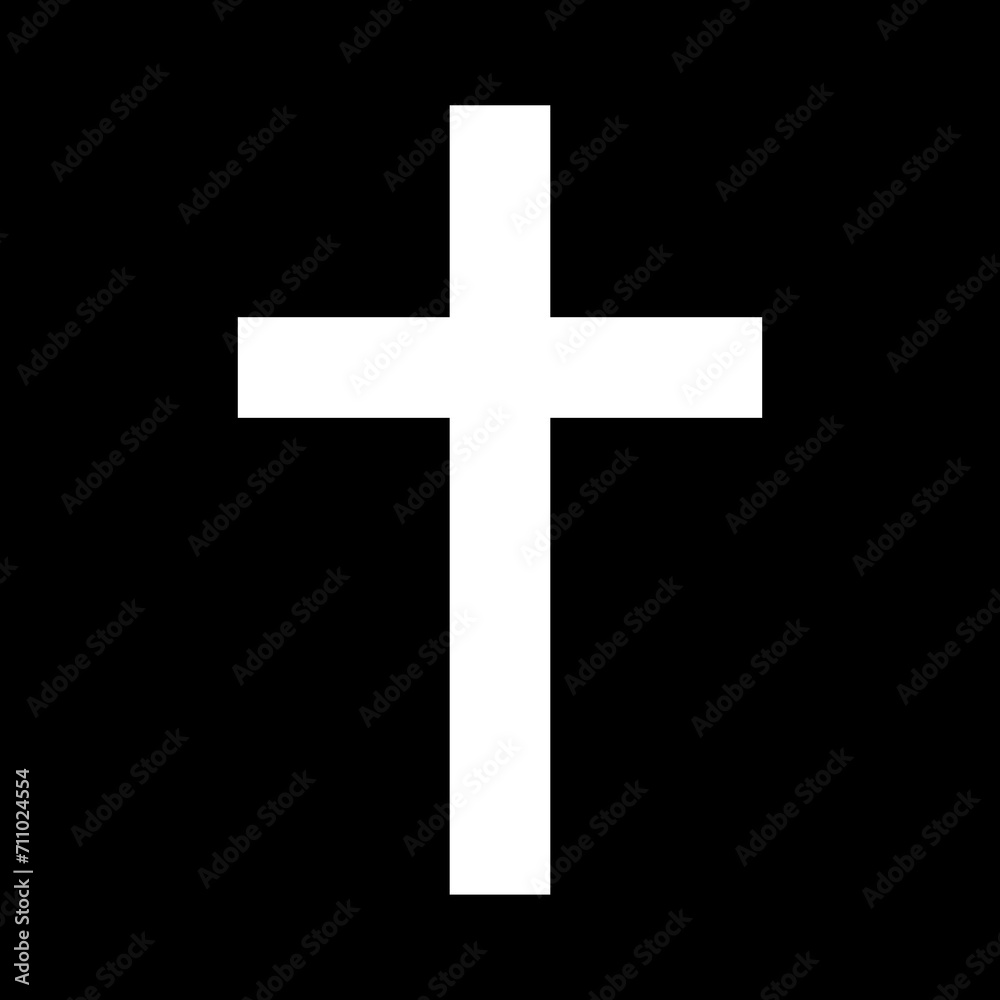 cross on black background