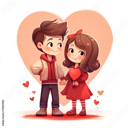 Set of happy cartoon couples in love in various poses and actions making proposition having dinner having date celebrating valentine s day.Vector illustrations isolated on white background.