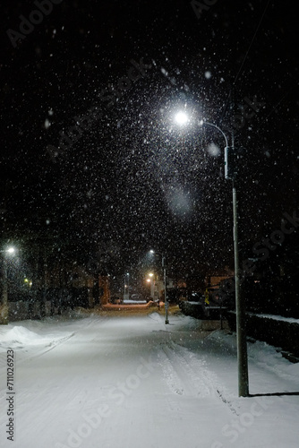 雪の日の夜