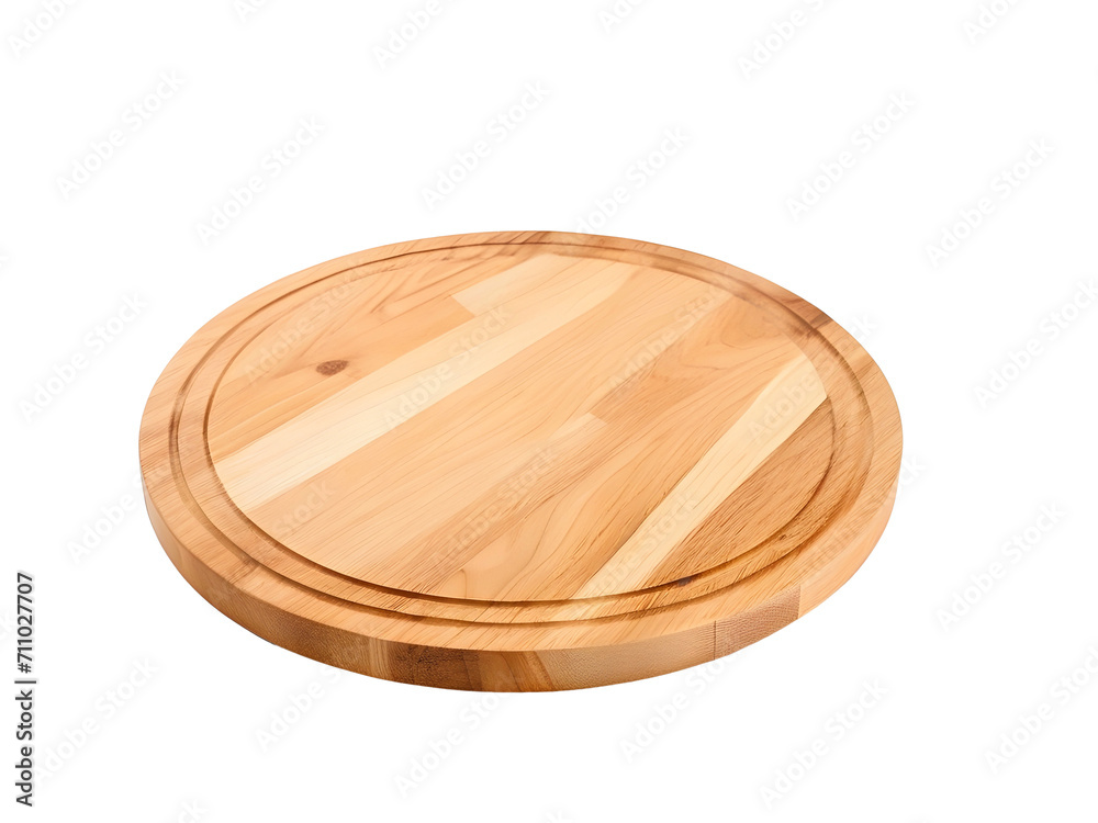 round wooden board isolated generative AI round wooden board isolated generative AI