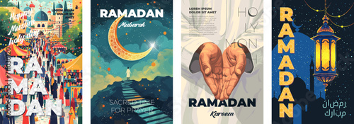 Fényképezés Islamic holy month Ramadan Kareem posters