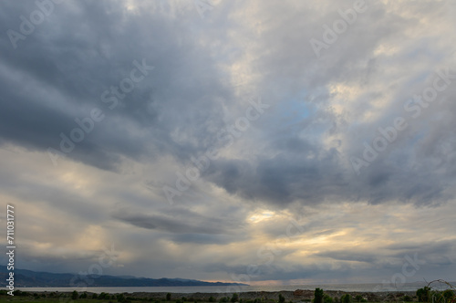 blue sky and clouds over the Mediterranean sea 12