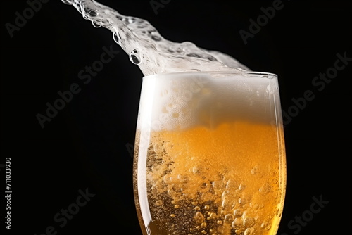 Wallpaper Mural beer glass with foam and bubbles Torontodigital.ca