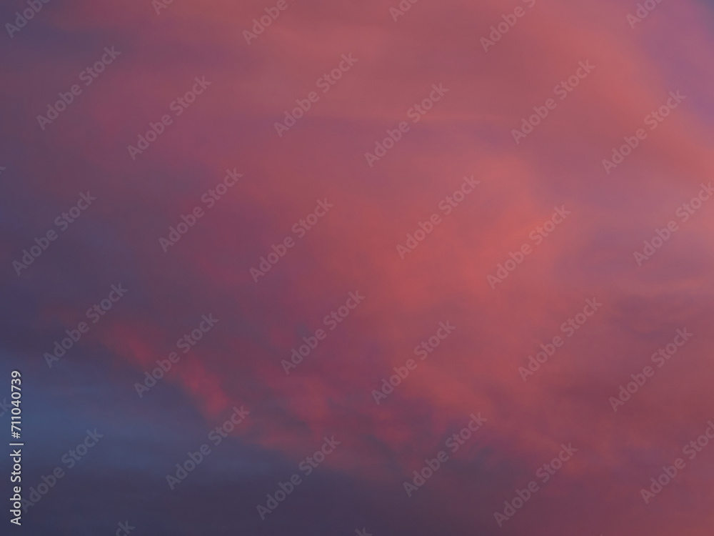 Sky with red clouds