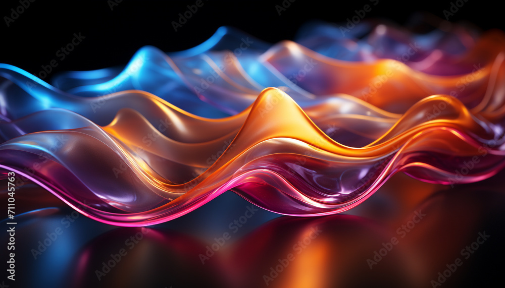 Abstract backdrop with smooth, flowing wave pattern in vibrant colors generated by AI Abstract backdrop with smooth, flowing wave pattern in vibrant colors generated by AI