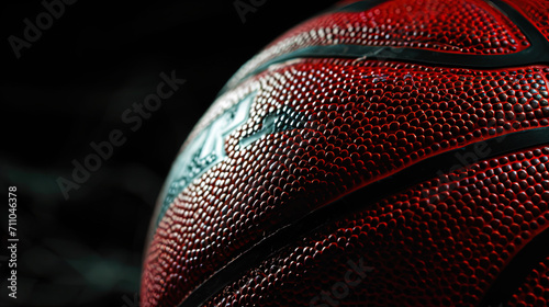 A basketball on a black background becomes a visual metaphor, capturing the intensity and energy i