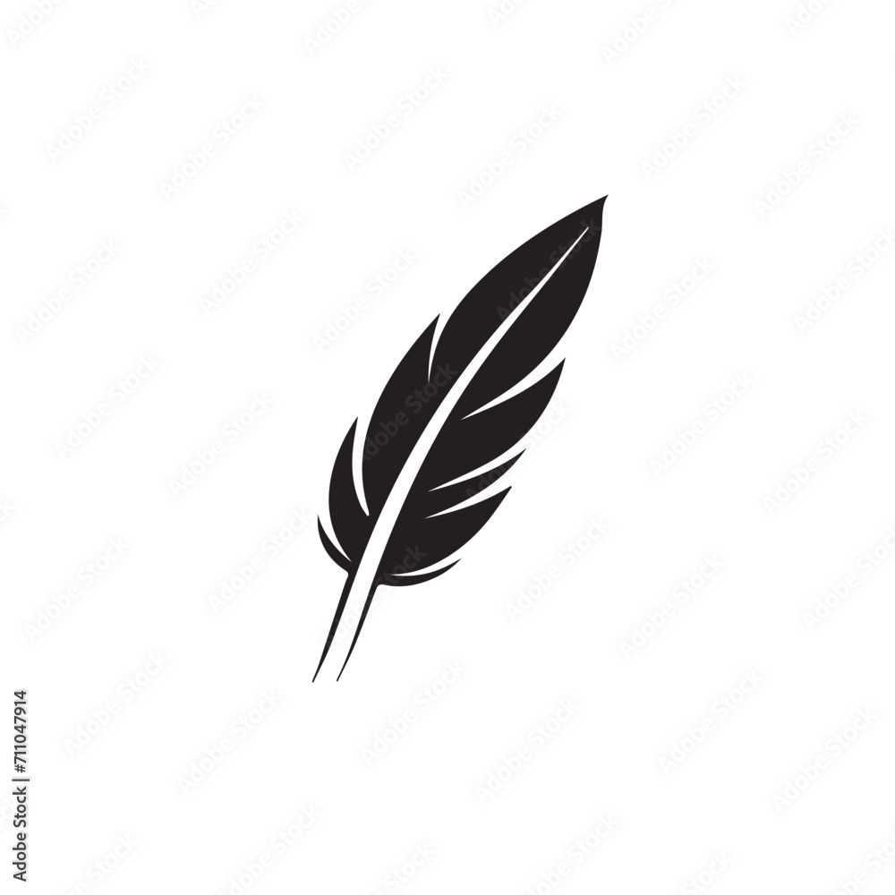 Feather in cartoon, doodle style . Image for t shirt. Isolated 2d vector illustration in logo, icon, sketch style, Eps 10, black and white. AI Generative Feather in cartoon, doodle style . Image for t shirt. Isolated 2d vector illustration in logo, icon, sketch style, Eps 10, black and white. AI Generative