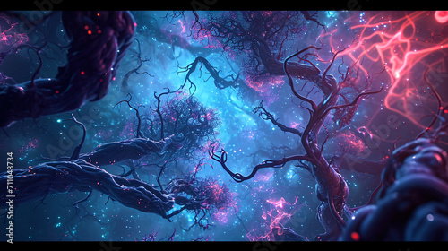 Immerse yourself in the visual splendors of the neural cosmos during this captivating odyssey