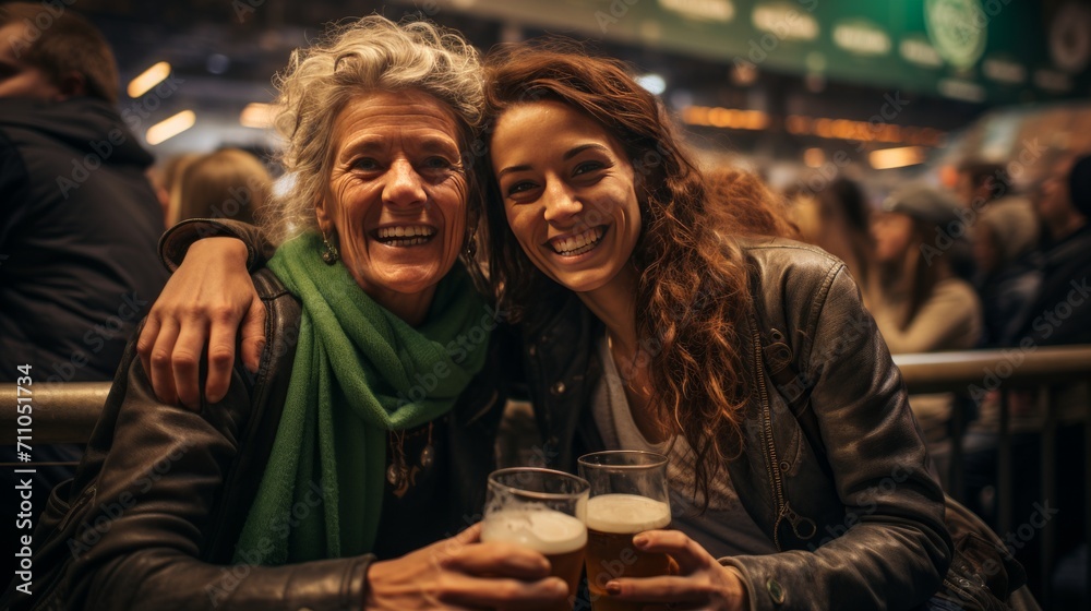 women celebrating saint patrick's day drinking beer women celebrating saint patrick's day drinking beer