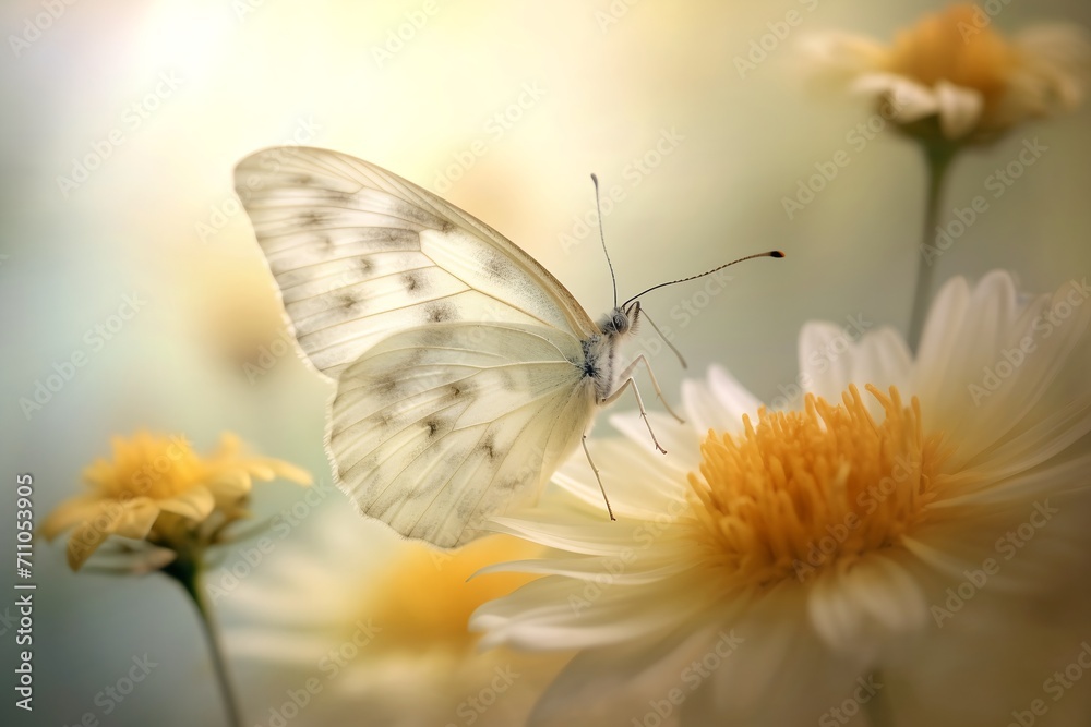 Beautiful butterfly on a flower at sunset, nature background. Beautiful butterfly on a flower at sunset, nature background.