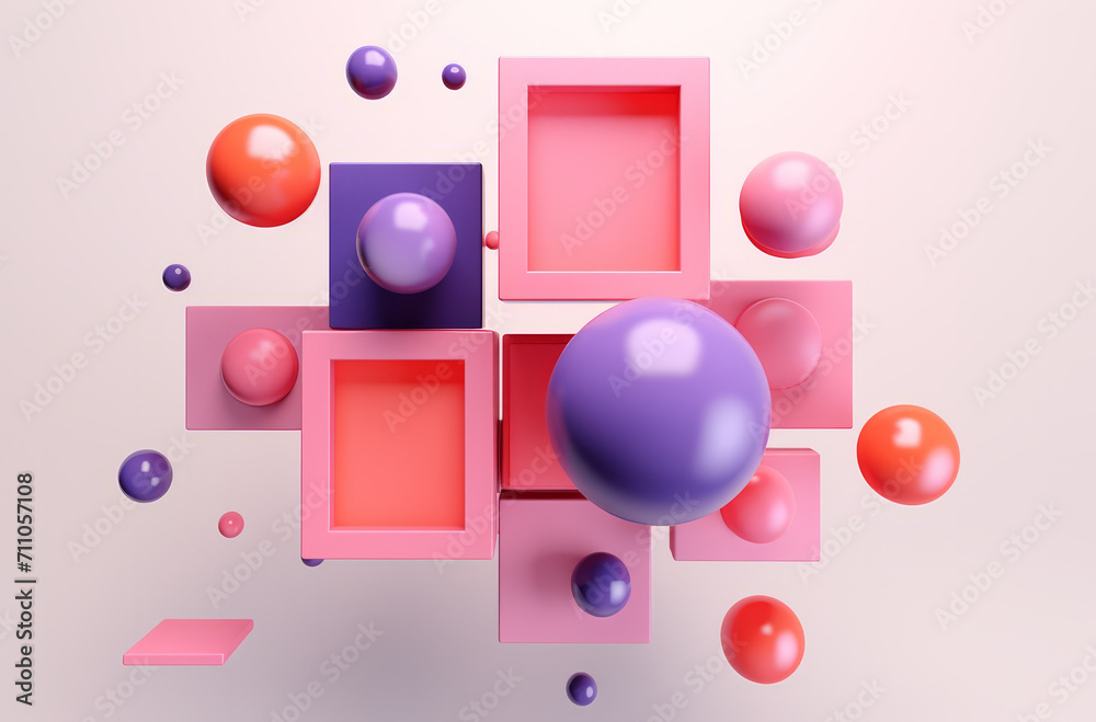 Pink, Purple, and Orange Object Floating in the Air