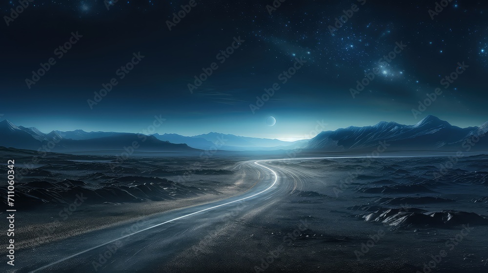 universe space road background illustration exploration astronaut, planets celestial, interstellar nebula universe space road background