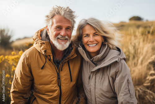 Happy Senior Couple Enjoying Outdoor Adventure Together