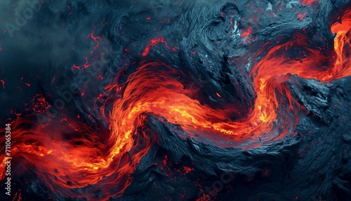 Capture the fluid and dynamic textures inspired by lava flow, adding a touch of intensity and creativity to design compositions, generative AI photo