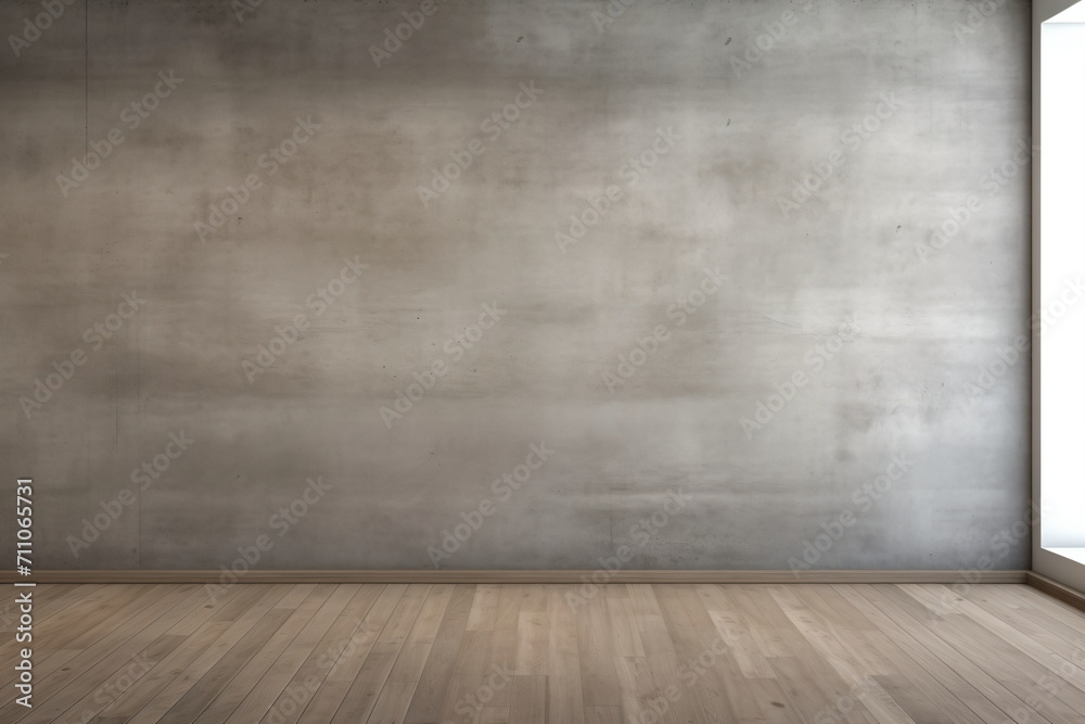 Bare cement wall texture with wooden floor Bare cement wall texture with wooden floor