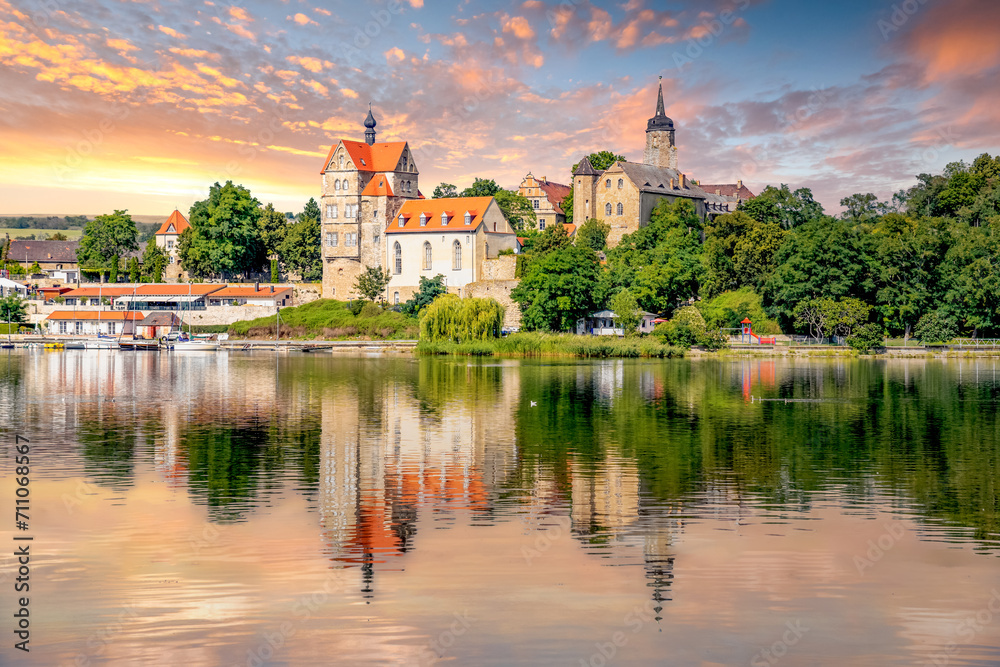 Blick über Seeburg, Sachsen Anhalt, Deutschland Blick über Seeburg, Sachsen Anhalt, Deutschland