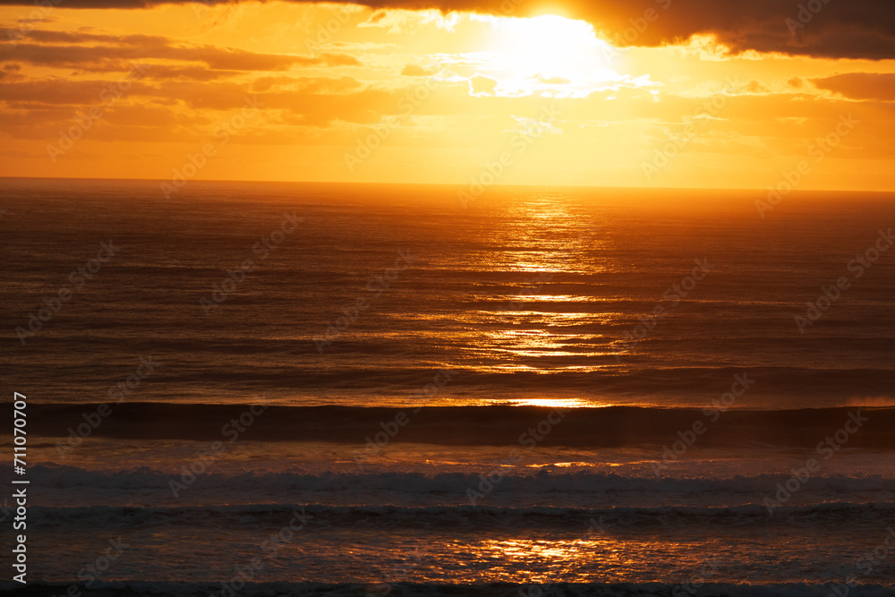 Golden Sunrise Over Gold Coast Beach