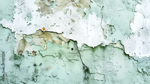 Peeling paint on the wall. Grunge texture, old rough cracked stone. Pattern, textured surface. photo