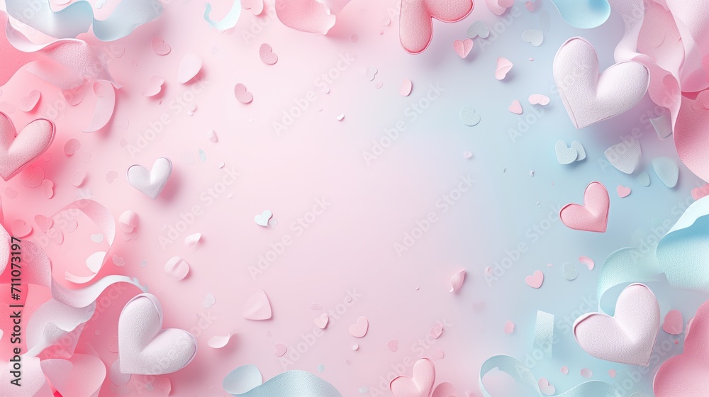 Valentine background with hearts.