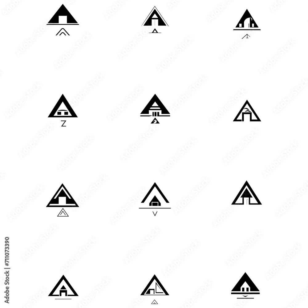 set of property real estate guest house logo vector design simple design illustrations set of property real estate guest house logo vector design simple design illustrations
